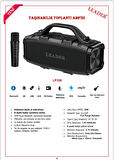 LEADER LP330 IPX5 Bluetooth SD USB AUX FM Radyo Kablosuz Mikrofon TAŞINABİLİR TOPLANTI AMFİSİ