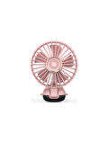  BATUR Taşınabilir Mini El Fanı 5 Ayarlı LED Ekranlı Mini El Tipi Hızı Sessiz Çalışma SL608 - PEMBE