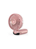  BATUR Taşınabilir Mini El Fanı 5 Ayarlı LED Ekranlı Mini El Tipi Hızı Sessiz Çalışma SL608 - PEMBE