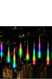 LIGHTINGX Meteor Kayan Led Işık 10 Tüp 50 cm RGB Aydınlatma Eklenebilir IP65 Dış Mekan Dekoratif Süs