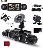 Raynox Araç Kamerası - 4 Kameralı - GPS Takip - G Sensör - 1080P Kayıt - Wifi - Özellikli - Y10