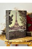 Rabsev Fotoğraf Albümü 10x15cm 200 Fotoğraf Kapasiteli Renkli Eyfel Desenli Anı Albümü