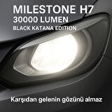 NISSAN Qashqai 2013-2020 ile uyumlu Photon Milestone Black Katana  H7 Uzun LED Far 30000 Lümen