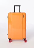 Floyd Turuncu Unisex 45x70x25 cm Çekçekli Sert Valiz Check In - Hot Orange