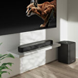 Sennheiser AMBEO Soundbar Mini - Kompakt 7.1.4 Kanal Dolby Atmos ve DTS:X Destekli Soundbar, AMBEO 3D Ses, Wi-Fi, Bluetooth, HDMI eARC - Siyah
