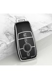 Mercedes Benz X167 Anahtar Kılıfı Siyah Gümüş Renk