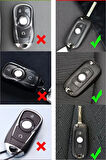 Opel Corsa E Sustalı Tip Anahtar Koruma Kılıfı Gümüş Renk