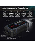 Avapow A9 29.6WH/8000MAH 1500A Jump Starter Taşınabilir Akü Takviye Kiti (Powerbank + LCD + LED Işık)