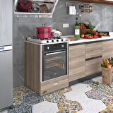 Kenzlife ankastre modülü kabini flor crd kapaklı fırın ocak dolabı sabit tabla 