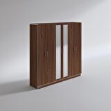 Kenzlife gardırop 6 kapaklı kapılı anemon 180*180*42 cvz aynalı gardolap dolap