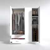 Kenzlife gardırop 4 kapaklı kapılı 2 çekmeceli orkide byz 180*120*42 gardolap dolap
