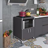 Kenzlife ocak dolabı bade gri 85*60*57 mutfak modül mini fırın  ankastre ocak için