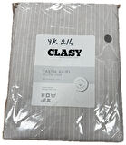 Clasy Ranforce 2 Adet Yastık Kılıfı Çiçekli Gri