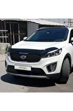 Kia Sorento Ön Kaput Koruma Rüzgarlığı 3mm Akrilik (ABS) Parlak Siyah Deflektör 2016-2018
