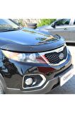 Kia Sorento Ön Kaput Koruyucu Rüzgarlığı 4mm Akrilik (abs) Piano Black 2010 - 2014