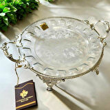 Royking Ayaklı Yuvarlak Sunum Tabağı 29x23x5cm CRS127-1
