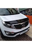 Kia Sportage Ön Kaput Koruma Rüzgarlığı 3mm Akrilik (ABS) Parlak Siyah Deflektör 2011-2015