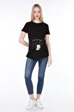 IŞŞIL 4476-Annesinin Oğlu Viskon Hamile Kısa Kol T-Shirt