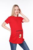 IŞŞIL 4476-Annesinin Oğlu Viskon Hamile Kısa Kol T-Shirt