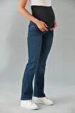 IŞŞIL 4530-İspanyol Paça Hamile Slim Fit Kot Pantolon