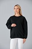IŞŞIL 6487-Üç İplik Şardonlu Hamile Sweatshirt