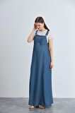 IŞŞIL 442-Mini Cep Hamile Liyosel Tulum Maxi Elbise