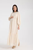 IŞŞIL 34548-Hamile Giyim OverSize Dantel Hamile Elbise