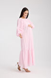 IŞŞIL 34548-Hamile Giyim OverSize Dantel Hamile Elbise
