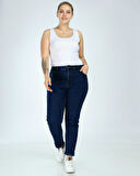 IŞŞIL 505-Bilek Boy Boru Paça Büyük Beden Esnek Kot Pantolon