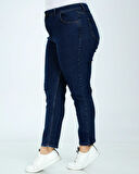 IŞŞIL 505-Bilek Boy Boru Paça Büyük Beden Esnek Kot Pantolon