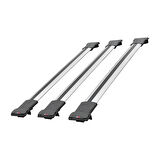 Toyota Corolla Verso (E120) 2001-2004 Arası ile Uyumlu FLY Model Ara Atkı Tavan Barı Gri 3 Adet