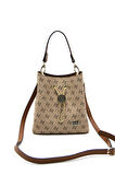 Kadın Çapraz Çanta 967-42860 SİLVER POLO ÇAPRAZ Kadın ÇANTASI M178 KOYU BEJ-MAT TABA