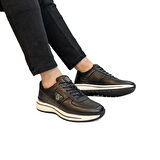 Voyager m158 Siyah-Beyaz Full Hakiki Deri Erkek Spor Ayakkabı