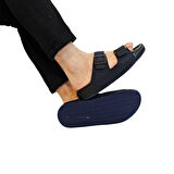 Pierre Cardin 7408 Lacivert Çift Tokalı Yumuşak Taban Erkek Terlik