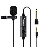 Maono AU-100 6mt ses kablolu Profesyonel Lavalier Yaka Mikrofonu