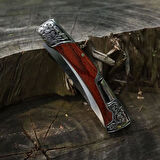 Kişiye Özel Columbia Serisi Ahşap Saplı Kamp Outdoor Bıçağı