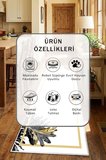 Floransa Byeaz Beyaz Yıkanabilir Kaymaz Taban Dijital Baskılı Mutfak Halısı