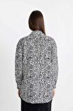 DeFacto Relax Fit Desenli Uzun Kollu Gömlek Tunik D1435AX24HSER105