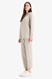 Regular Fit Esnek Belli Cepli Basic Düz Pantolon