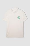 DeFactoFit Standart Fit Baskılı Sporcu Ağır Kumaş Kısa Kollu Polo Tişört C0416AX24SMWT80