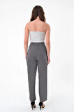 Kadın Antrasit Kore Model Palazzo Pantolon