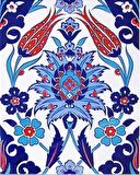 Armada çini 20x25 Cm Ac 1004 Kırmızı Laleli Kütahya Çini Seramik Karo