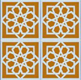 Armada Çini 20x20 Cm SP 101 Sarı Türk Yıldızı Kütahya İznik Çini Karo