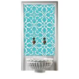 Armada Çini 60x100 Cm SP 83 Mavi Beyaz Serigraf Türk Hamamı Pano