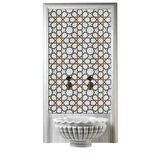 Armada Çini 60x100 Cm SP 89-v Sarı Beyaz Serigraf Türk Hamamı Pano