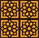 Armada Çini 20x20 Cm SP 101 Kahve Türk Yıldızı Kütahya İznik Çini Karo