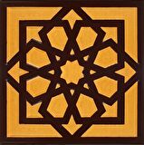 Armada Çini 20x20 Cm SP 101 Kahve Türk Yıldızı Kütahya İznik Çini Karo