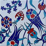 Armada Çini 20x20 Cm SP 105 Lale Çiçek Desen Kütahya İznik Çini Karo