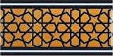 Armada Çini 10x20 cm KS-72 Sarı Türkmen Yıldızı Çini Karo Bordür