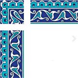 Armada Çini 10x10 cm KSK 19 İznik Rumi Desenli Çini Bordür Köşesi